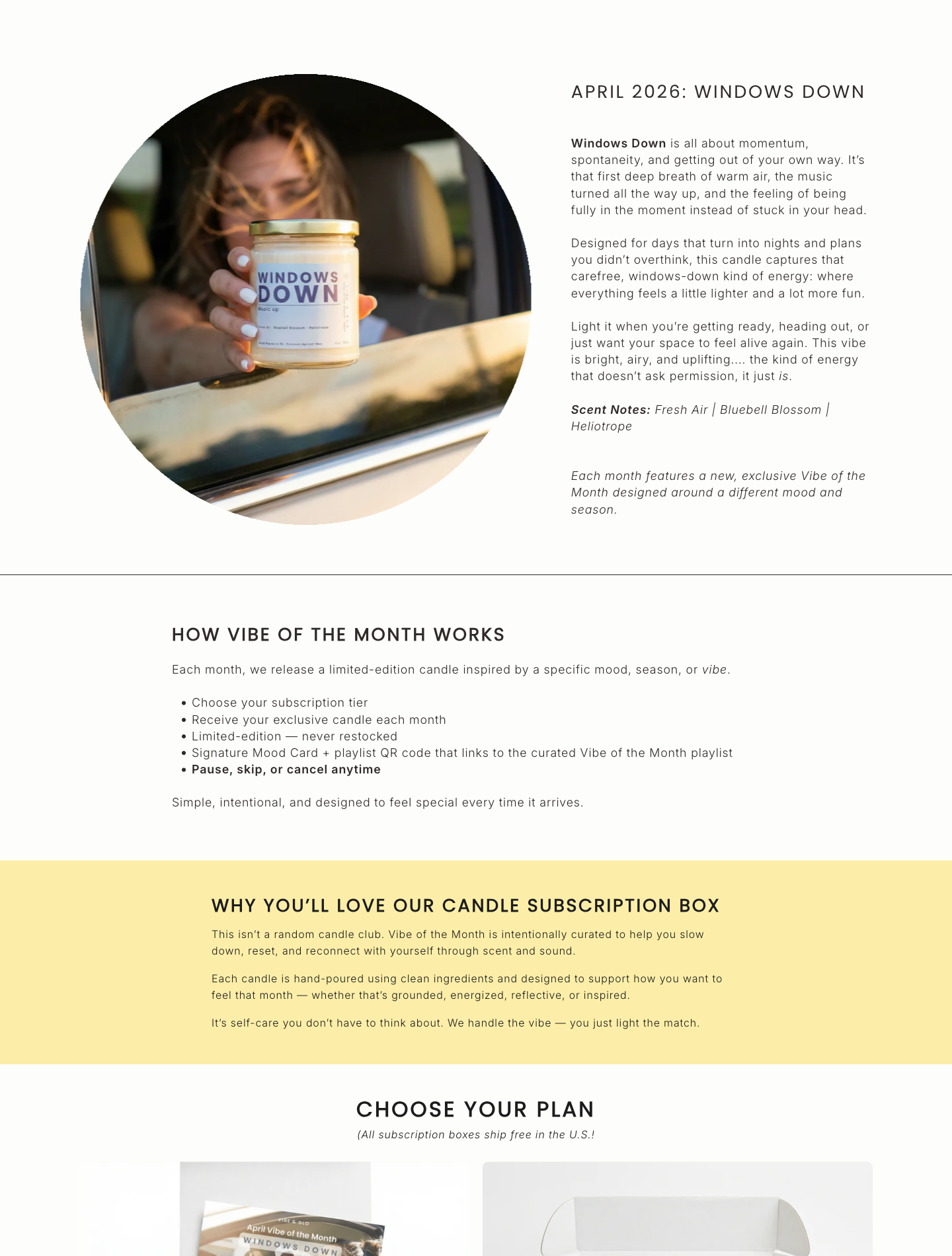 Vibe & Glo — April 2026: Windows Down